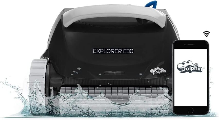 Dolphin Explorer E40 Robotic Pool Cleaner with Wi-Fi – Wall-Climbing, Waterline Scrubbing, Dual Drive Precision, for Inground Pools up to 50 ft - Image 10