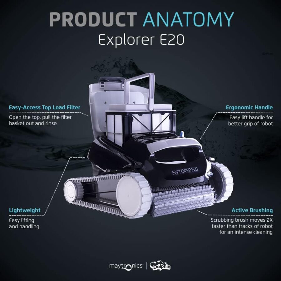 Dolphin Explorer E40 Robotic Pool Cleaner with Wi-Fi – Wall-Climbing, Waterline Scrubbing, Dual Drive Precision, for Inground Pools up to 50 ft - Image 35