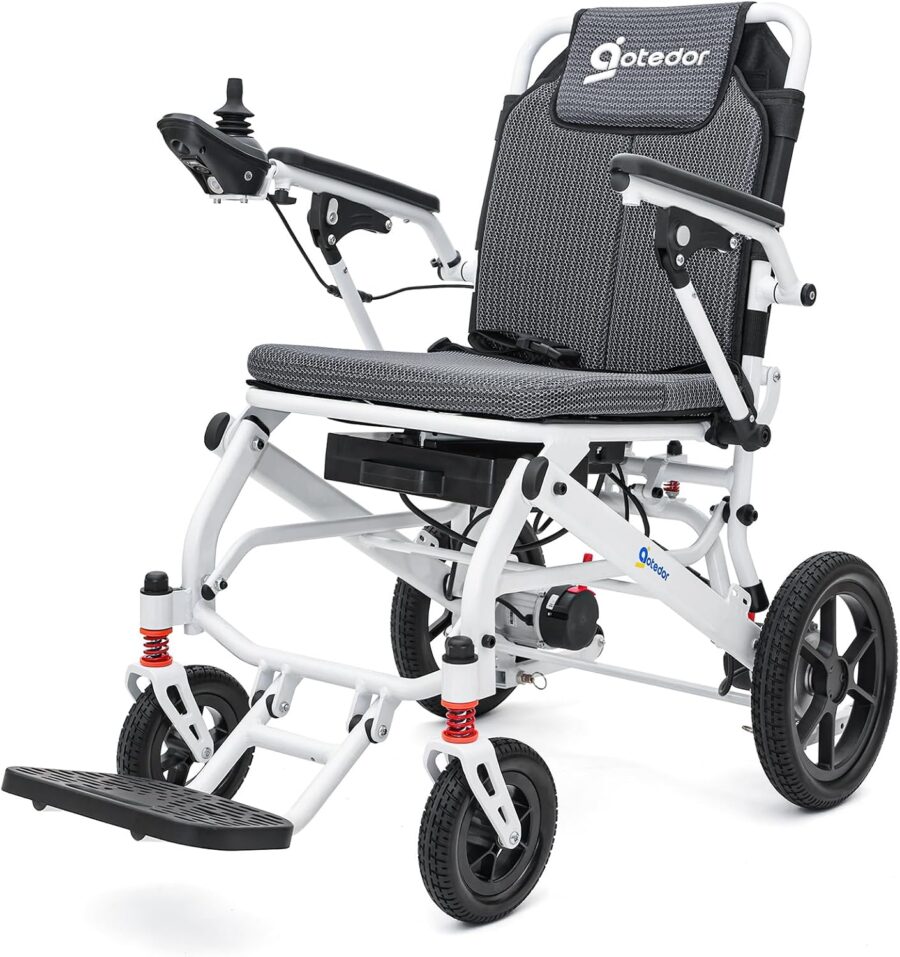 Ultra-Light Folding Electric Wheelchair – 22-Mile Range, Dual Lithium Batteries, 39 lbs Lightweight Power Chair for Adults – All-Terrain, Airline Approved - Image 19