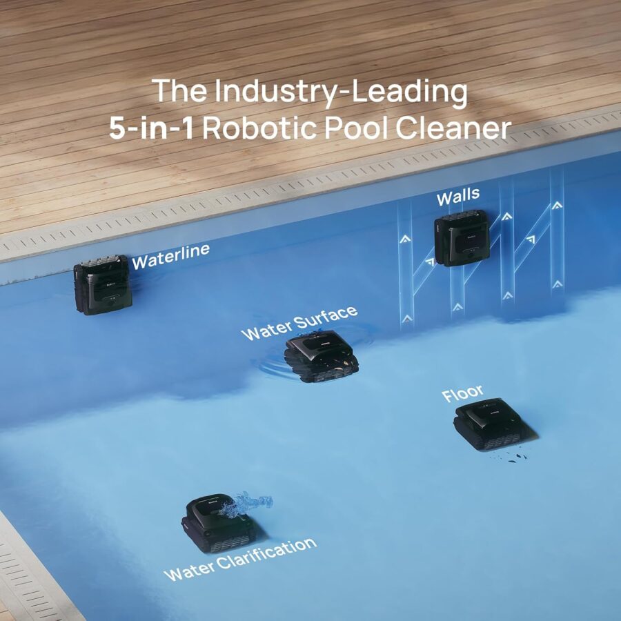 Beatbot AquaSense 2 Pro Robotic Pool Cleaner – 5-in-1 Cordless Skimmer & Clarifier, App-Controlled, Smart Parking, Up to 3,875 Sq. Ft. – Obsidian - Image 2