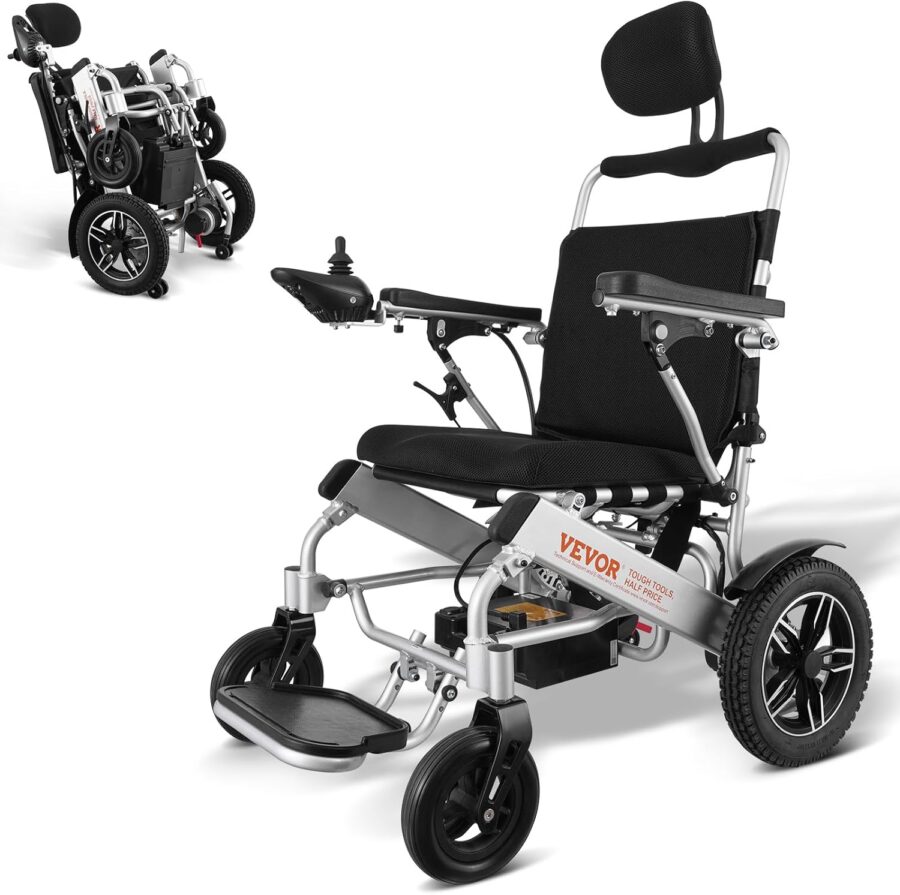 VEVOR Foldable Electric Wheelchair for Adults & Seniors – 300 lbs Capacity, 20Ah Battery, All-Terrain, 17.7" Seat, Lightweight Power Chair - Image 25