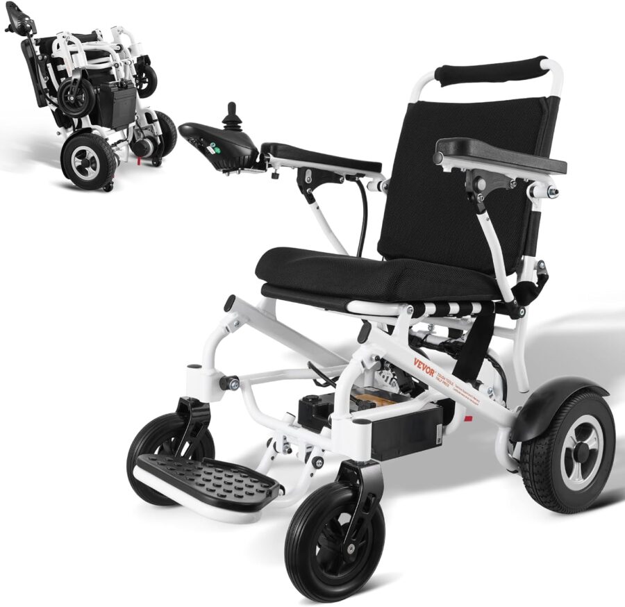 VEVOR Foldable Electric Wheelchair for Adults & Seniors – 300 lbs Capacity, 20Ah Battery, All-Terrain, 17.7" Seat, Lightweight Power Chair - Image 13