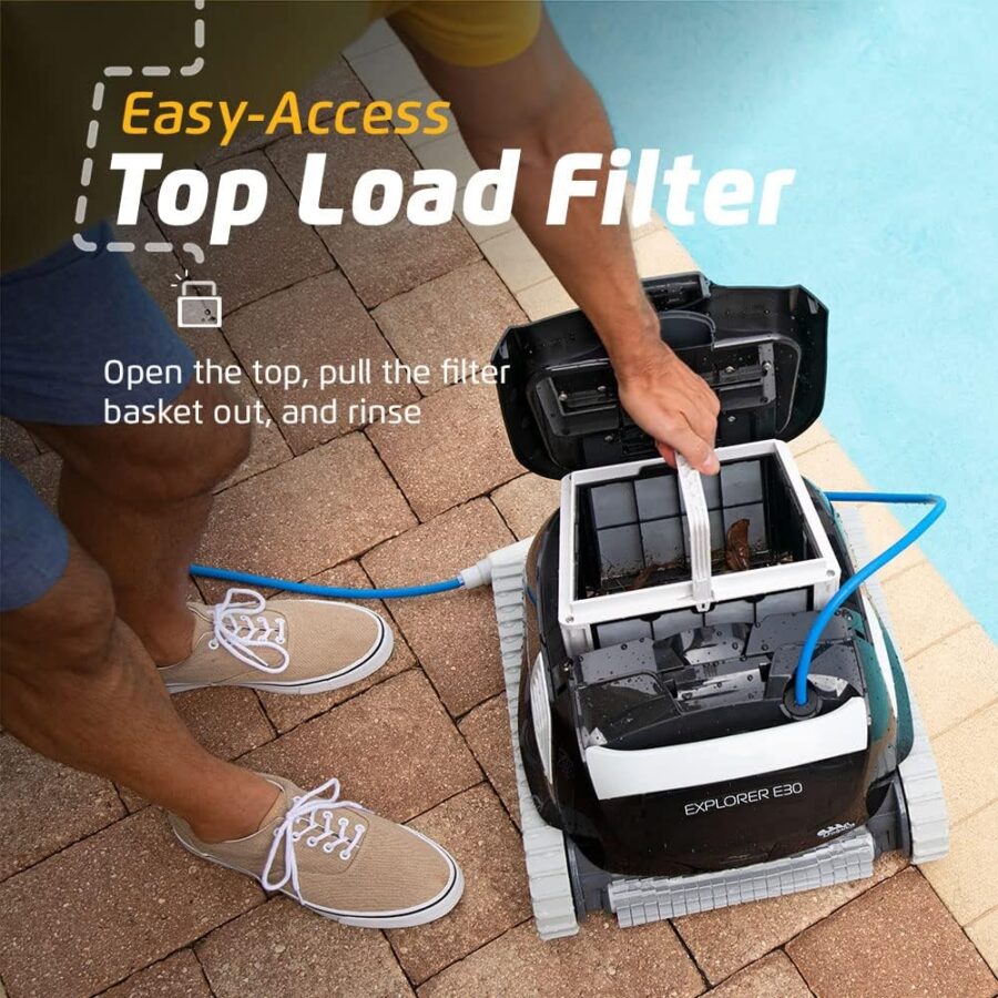 Dolphin Explorer E40 Robotic Pool Cleaner with Wi-Fi – Wall-Climbing, Waterline Scrubbing, Dual Drive Precision, for Inground Pools up to 50 ft - Image 14