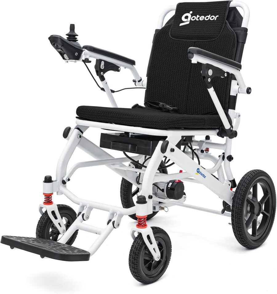 Ultra-Light Folding Electric Wheelchair – 22-Mile Range, Dual Lithium Batteries, 39 lbs Lightweight Power Chair for Adults – All-Terrain, Airline Approved - Image 10