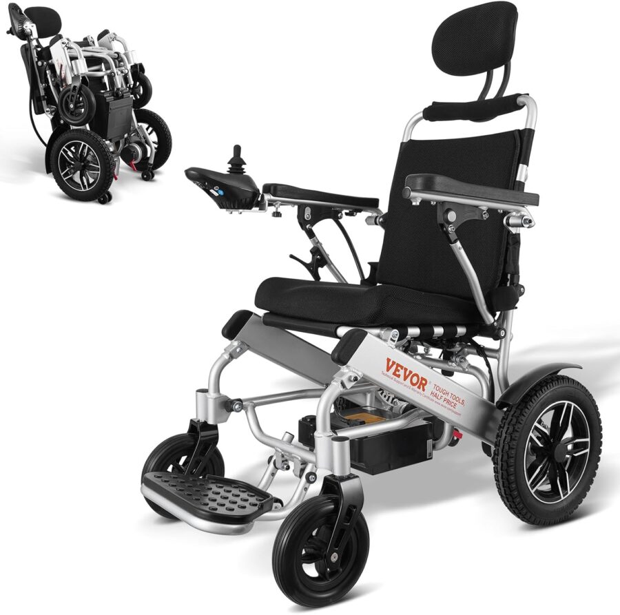 VEVOR Foldable Electric Wheelchair for Adults & Seniors – 300 lbs Capacity, 20Ah Battery, All-Terrain, 17.7" Seat, Lightweight Power Chair - Image 37