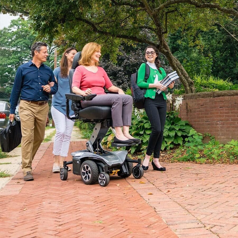 Pride Jazzy Air 2 Electric Power Chair for Adults – Mid-Wheel Drive, 300 lbs Capacity, 16.8-Mile Range, 4 MPH Speed, U-1 Batteries - Image 4
