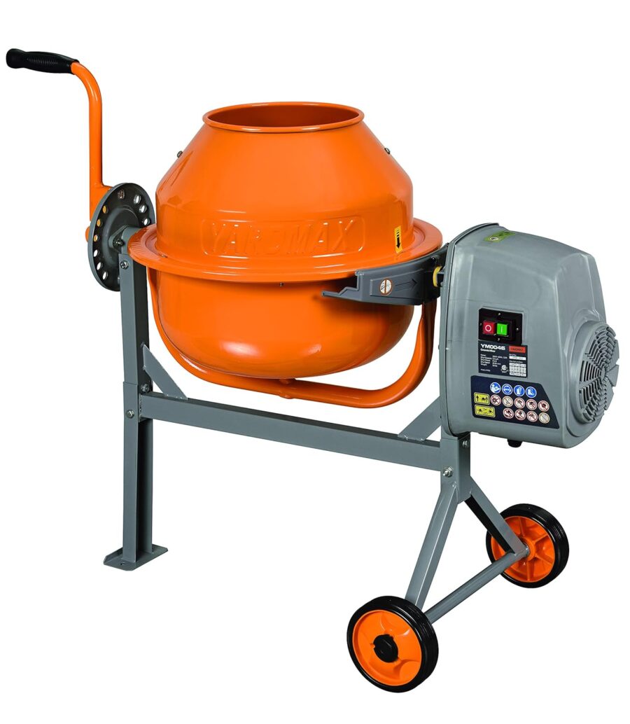 YARDMAX YM0046 1.6 Cu. Ft. Portable Concrete Mixer – Compact, Durable, and Easy to Assemble - Image 2