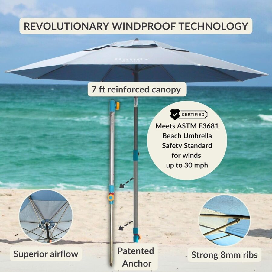 Big Beach Umbrella with Anchor System –Beltenza - Image 2