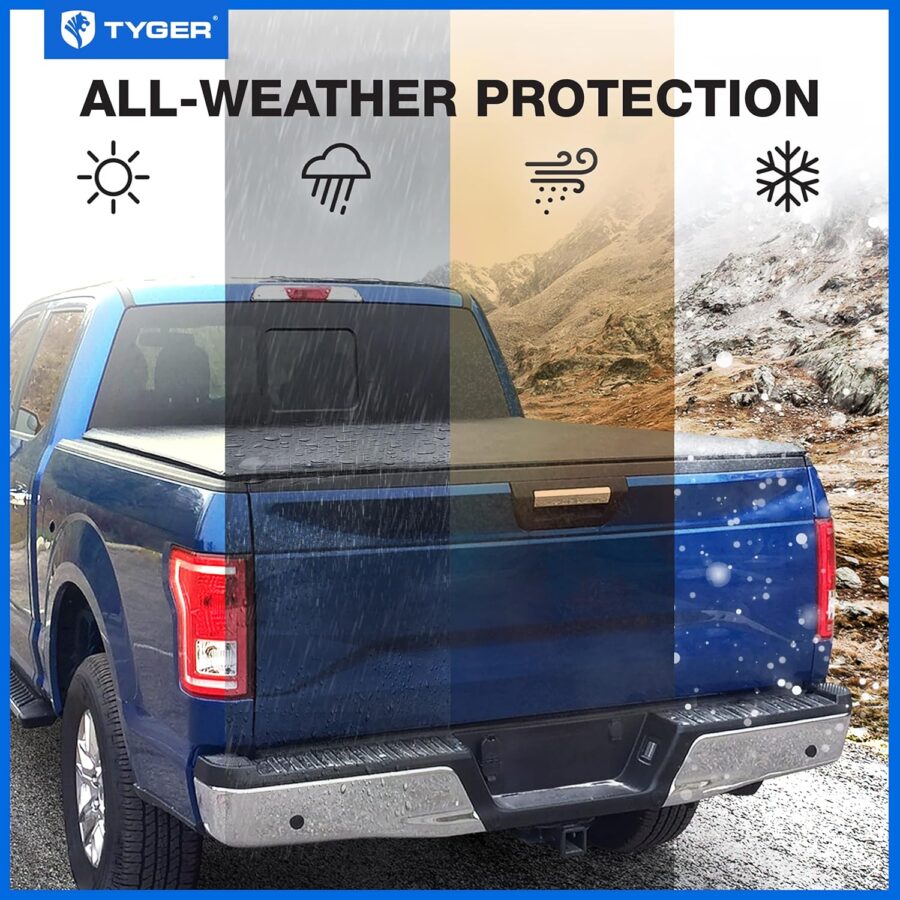 Tyger Auto T1 Soft Roll-Up Tonneau Cover for 2021–2025 Ford F-150 & Lightning | 5.5ft (67") Bed - Image 26