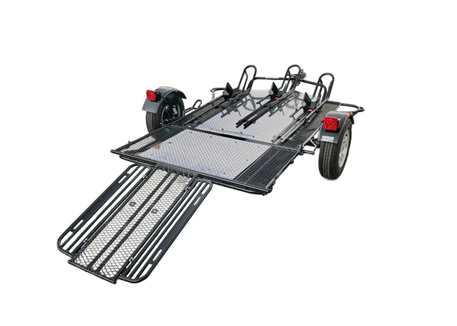 Heavy Duty 3-Rail Motorcycle Trailer - Image 4