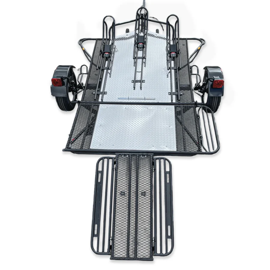 Heavy Duty 3-Rail Motorcycle Trailer - Image 2