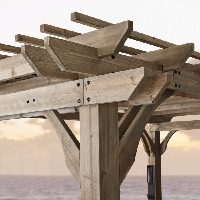 14×10 Somerville Pergola – Barnwood Stain - Image 8