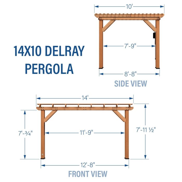 14×10 Delray Pergola - Image 7
