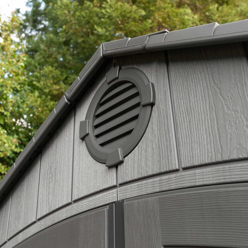 15 Ft. x 8 Ft. High-Density Polyethylene (Plastic) Steel Reinforced Outdoor Storage Shed - Image 12