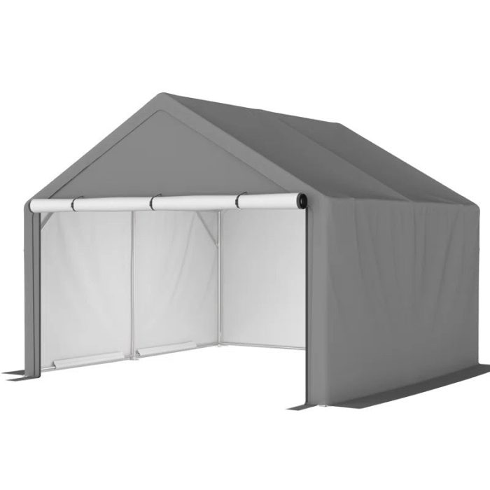 10 Ft. W X 10 Ft. D Portable Storage Shed Bike Shed Motorcycle Garage - Image 2