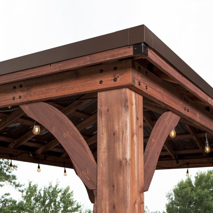 14×10 Cordova Gazebo-Dark Brown - Image 7
