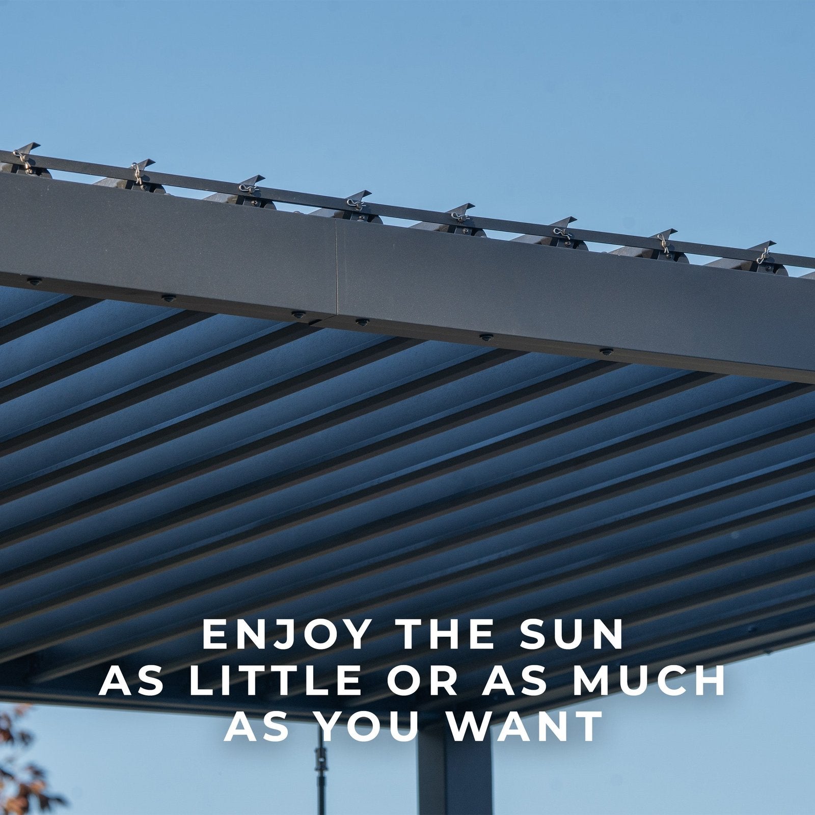 14×10 Sarasota Steel Louvered Pergola - Image 30