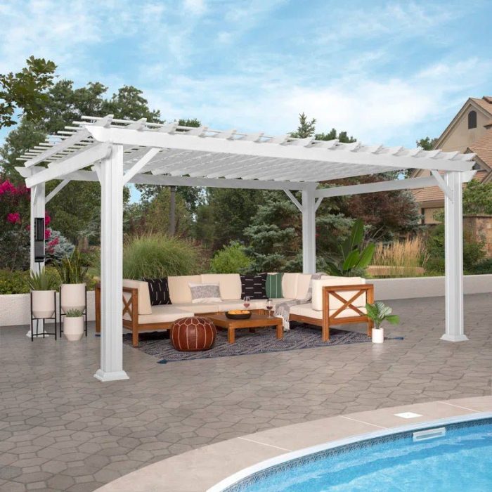 16′ X 12′ Traditional Steel Pergola - Image 10