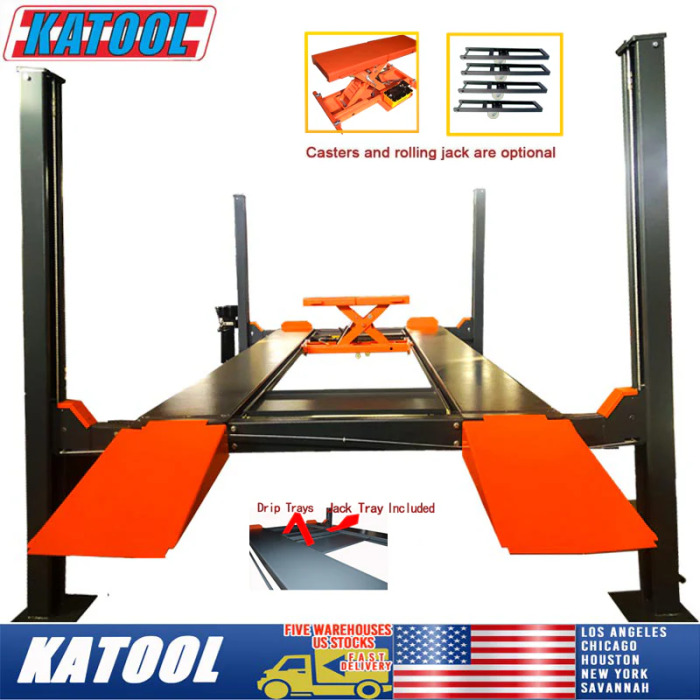 4H110 Four Post Vehicle Lift 11000lbs By KaTool - Image 3