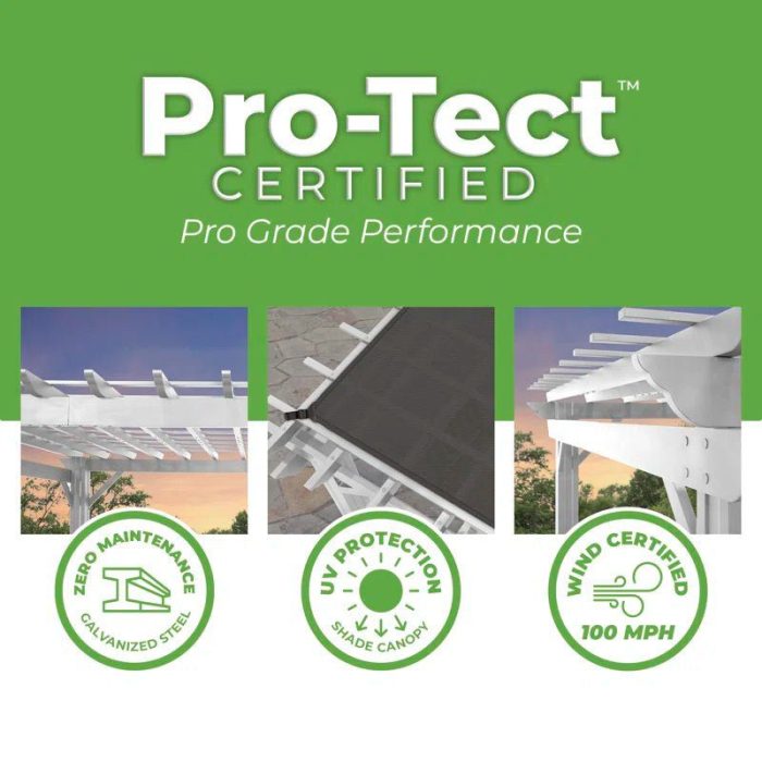 16′ X 12′ Traditional Steel Pergola - Image 12