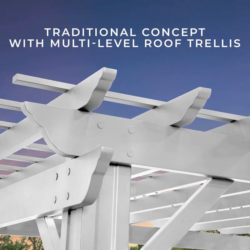 16′ X 12′ Traditional Steel Pergola - Image 19