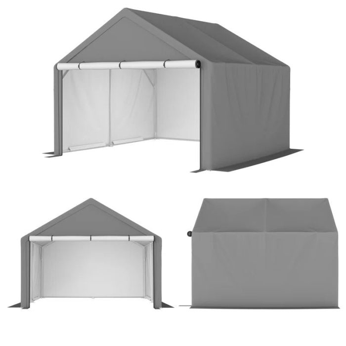 10 Ft. W X 10 Ft. D Portable Storage Shed Bike Shed Motorcycle Garage - Image 5