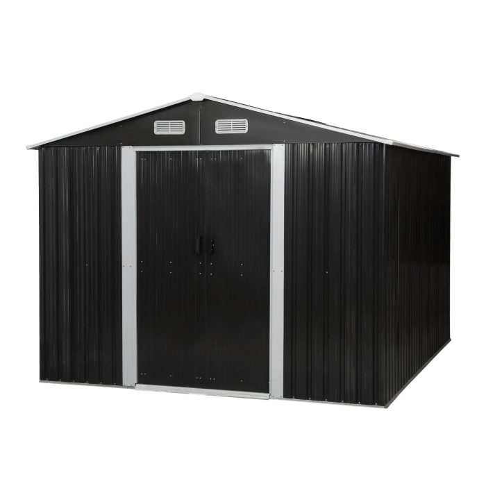 8′ x 10′ Tool Storage Shed Charcoal Black - Image 2