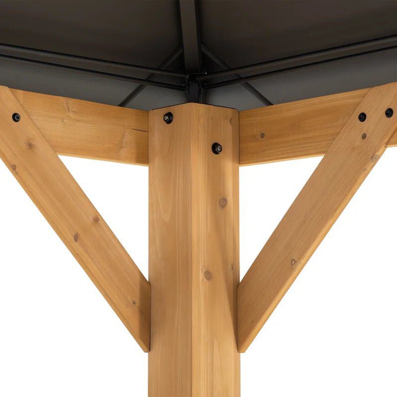 16 Ft. W X 12 Ft. D Solid Wood Patio Gazebo - Image 11