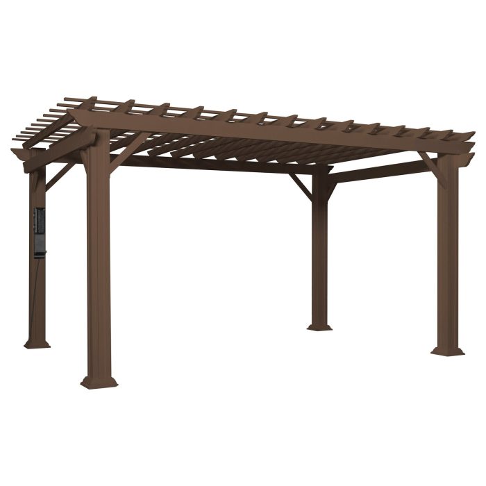 14×12 Ashford Traditional Steel Pergola With Sail Shade Soft Canopy - Image 6