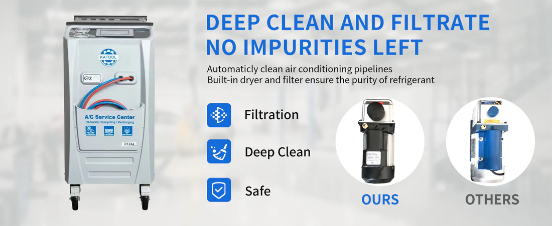 Fully Automatic Recovery Recycle And Recharge DUAL AC1800 Machine By KaTool - Image 7