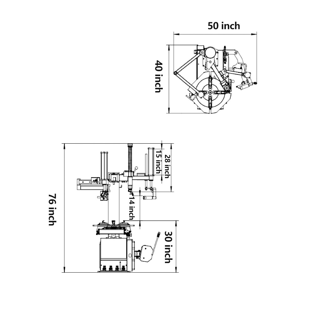 KT T830 Tire Changer Machine by KaTool - Image 7