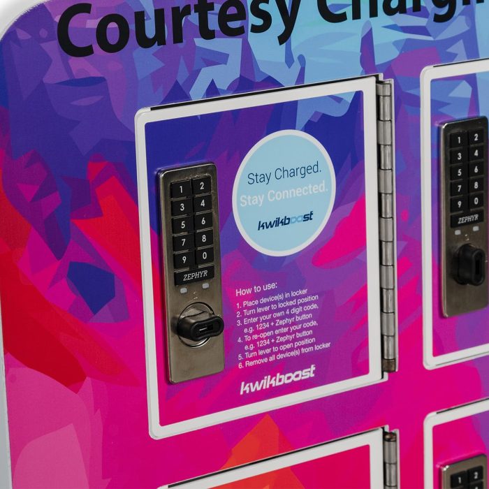 KwikBoost 6 To 8 Bay Phone Charging Locker with Custom Graphics By Luxor - Image 4