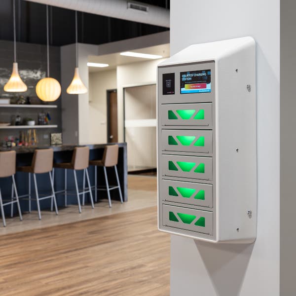 Kwik IQ Guest Five Bay Small Device Charging Locker Bundle By Luxor - Image 3