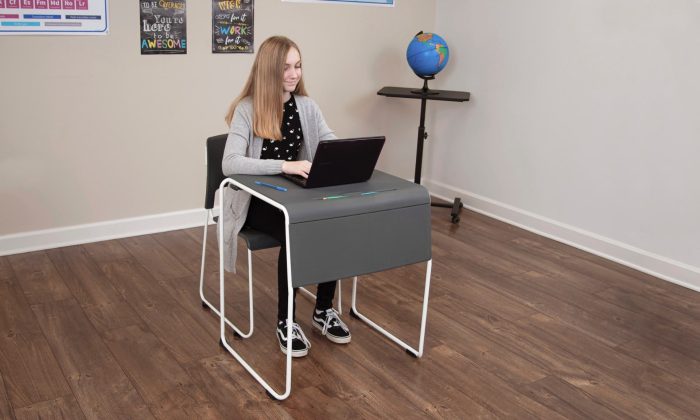Lightweight Stackable Student Desk and Chair 4 Pack By Luxor - Image 5