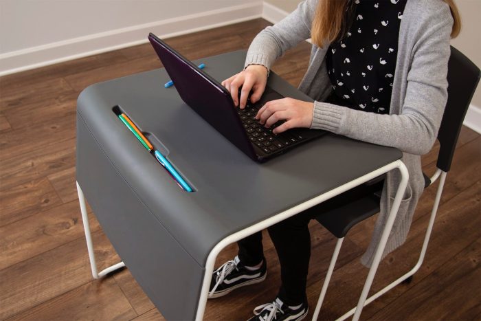 Lightweight Stackable Student Desk and Chair 4 Pack By Luxor - Image 6