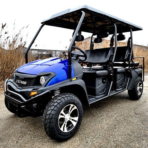 6 Seater Gas Golf Cart GVX Limo EFI Utility Vehicle Six Passenger UTV 2WD/4WD – CAZADOR LIMO 400cc – BLUE