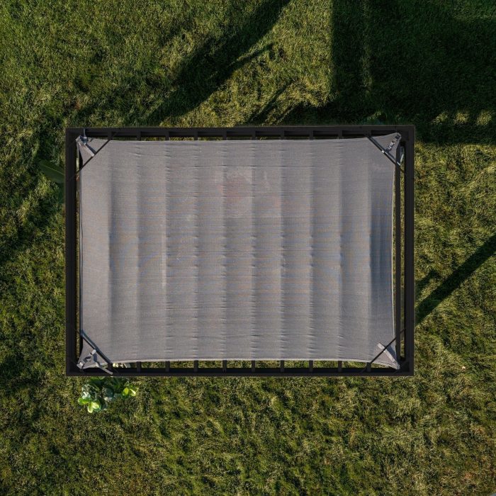 14×12 Trenton Modern Steel Pergola With Sail Shade Soft Canopy - Image 16