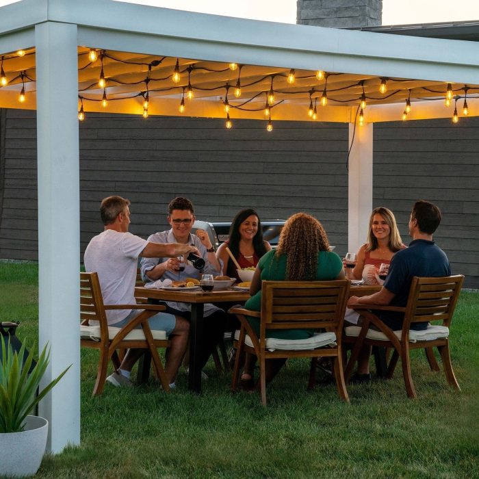 16×12 Windham Modern Steel Pergola With Sail Shade Soft Canopy - Image 3