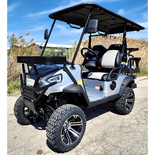 48V Electric Golf Cart 4 Seater Lifted Renegade+ Edition Utility Golf UTV Compare To Coleman Kandi 4p – Silver