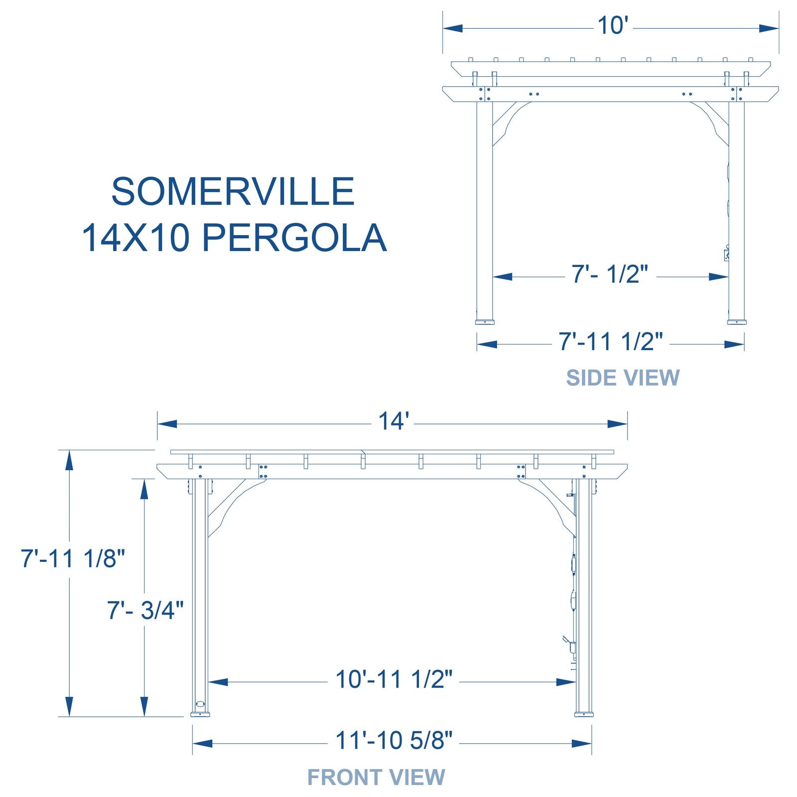 14×10 Somerville Pergola – Barnwood Stain - Image 14