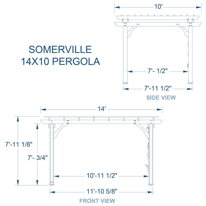 14×10 Somerville Pergola – Barnwood Stain - Image 4