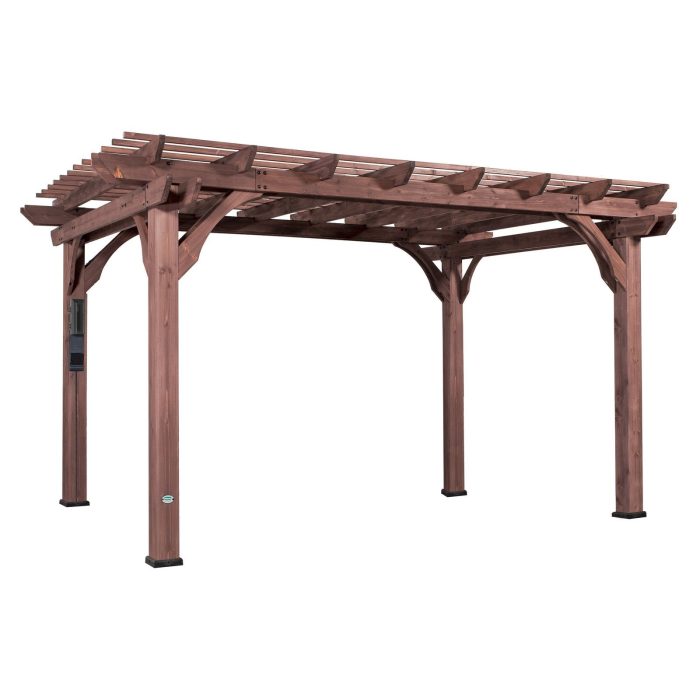 14×10 Somerville Pergola – Walnut Stain - Image 4