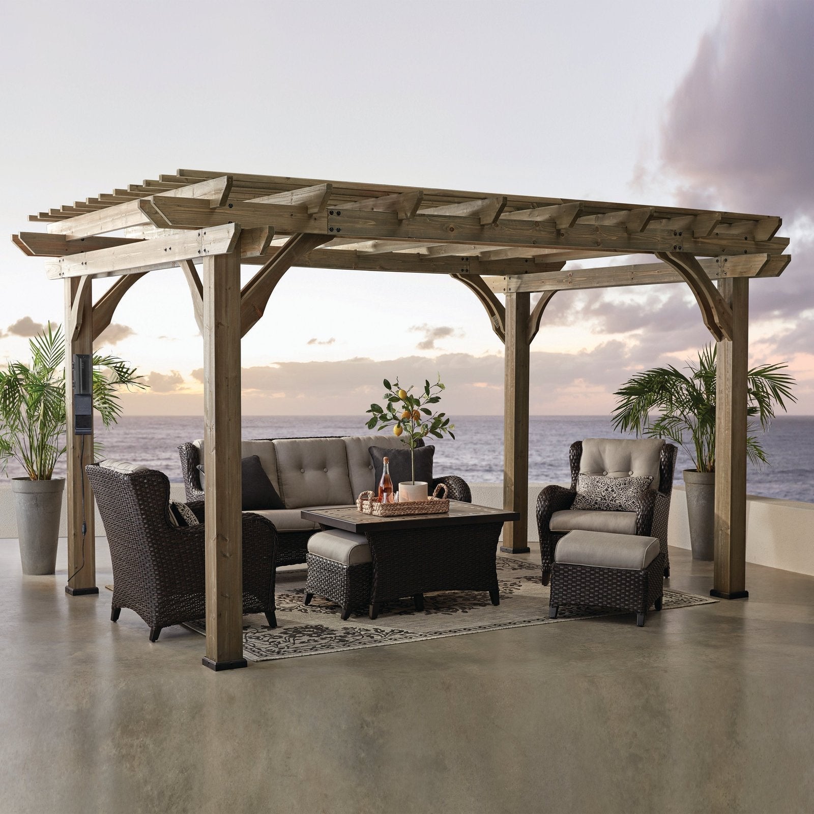 14×10 Somerville Pergola – Barnwood Stain - Image 11