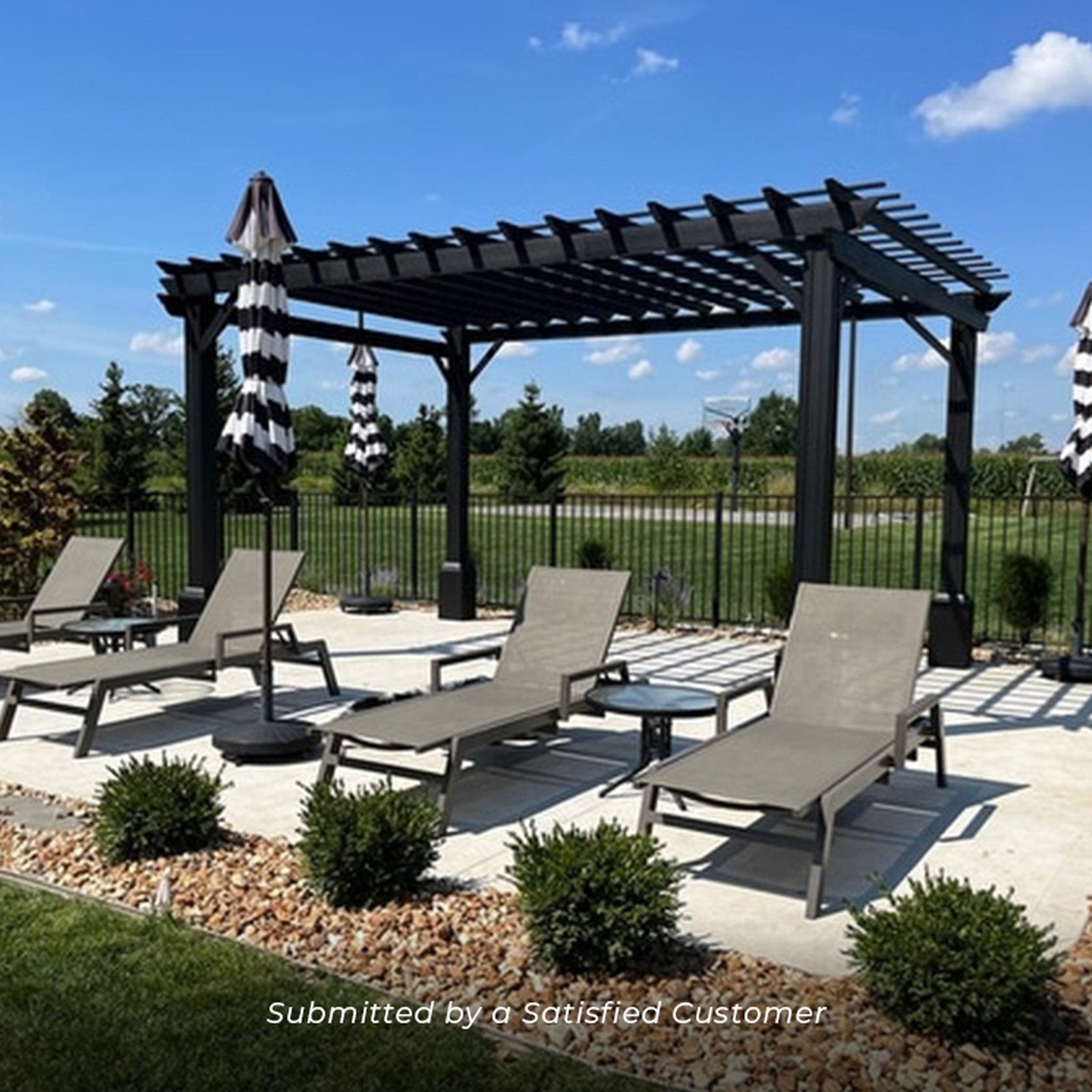 14×12 Stratford Traditional Steel Pergola With Sail Shade Soft Canopy - Image 20