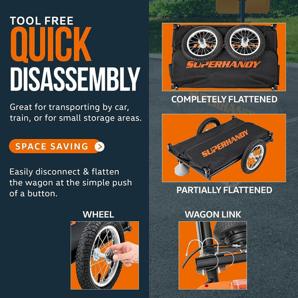 SuperHandy Lightweight Scooter Cargo Trailer GUT157 155 lbs Capacity - Image 11