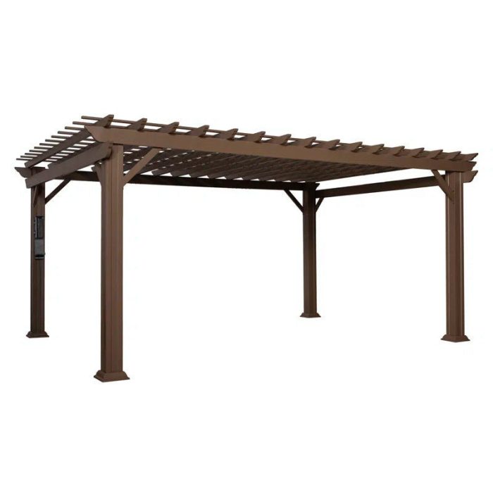 16′ X 12′ Traditional Steel Pergola - Image 8