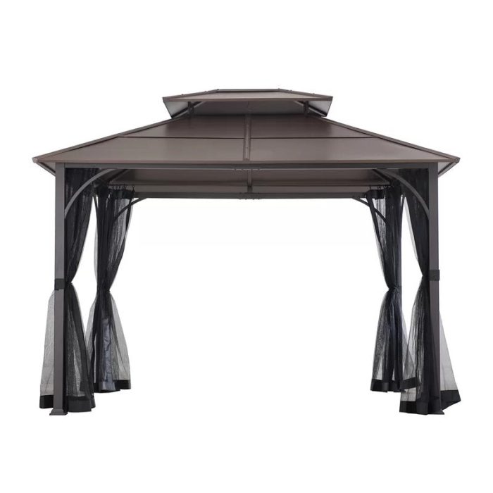 12 Ft. W x 10 Ft. D Steel Patio Gazebo - Image 4