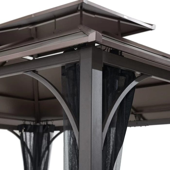 12 Ft. W x 10 Ft. D Steel Patio Gazebo - Image 3