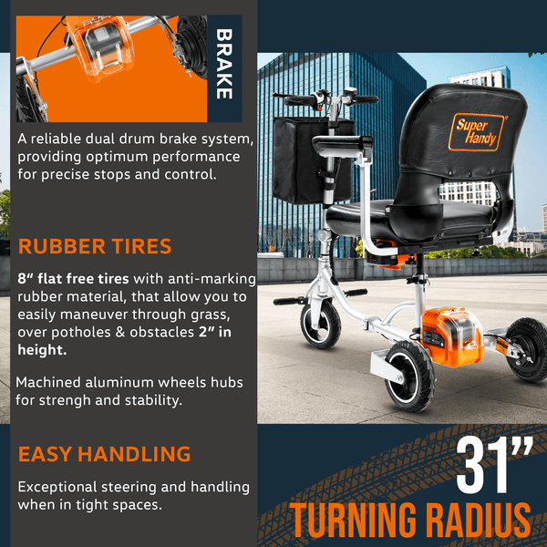 SuperHandy All Terrain Mobility Scooter Plus GUT140 48V 2Ah Battery - Image 5