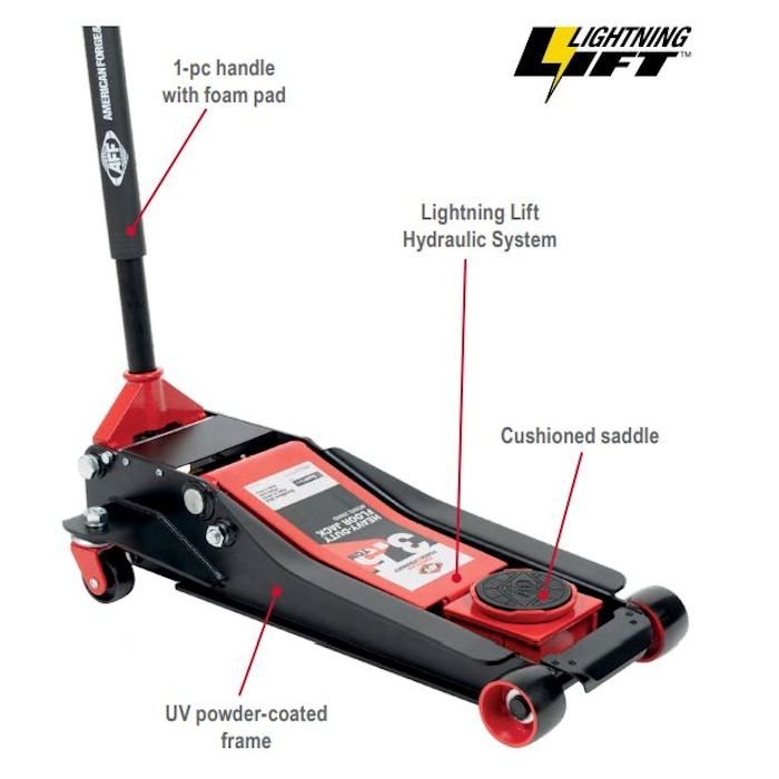 AFF 3.5 Ton Lightning Lift Floor Jack with One-Piece Handle - Image 6